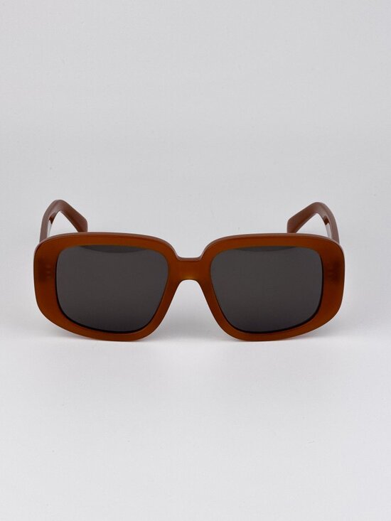 Celine CL40299U 45A Oversized Square Sunglasses – Shiny Brown / Grey main image 7